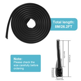 RV Slide Out Clip Rubber Seal 2.6 inch Wiper Weather Stripping with 3 Wiper Door Windows Channel Seal 018-546 Clip Seal Mounts with Clip On for Window Doors Camper Truck Cargo Seam Prote (26.2 Ft)