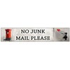 (6 DESIGNS) No Junk Mail Sign sticker for Letterbox Leaflet