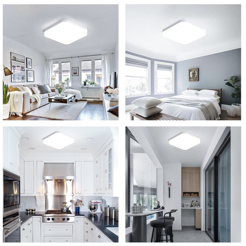 EASY EAGLE LED Ceiling Light Square: 6500 K Ceiling Light