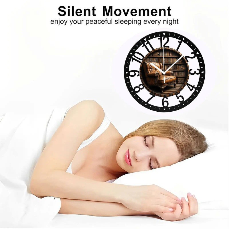 25cm Circular Iron Wall Clock with a Modern Perforated Metal