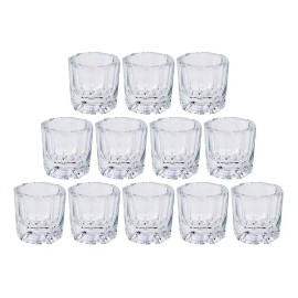 Nail Vaso Para Monomero De Cristal Práctico Multiusos 12 Piezas