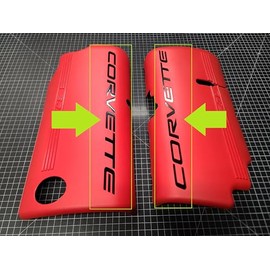 Corvette Decal Letter Inlays for C5 Fuel Rail Engine Covers Fits LH & RH 1997-2004 Corvette 5.7L LS1 LS6 LSX (Gloss Black)