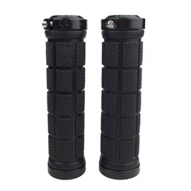 PLATT Bicycle Grip Cover Durable Anti-Slip Professional Mountain Bike Handle Non Grip Cover 1 Pair 22.2mm Inner Diameter End Cap with Hex Key Black