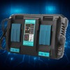 Double Battery Charger with USB Interface DC18RD Fit for Makita