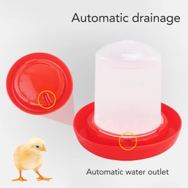 RTLR Chicken Feeder and Waterer Set, Duck Feeder Chicken Waterer Duck Waterer Chick Feeder and Waterer Kit, Plastic Chick Feeder Easy to for Pigeons