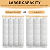 Odonata Large Toilet Paper Storage Basket with Lid, Slim Toilet
