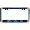 Montauk New York Car Metal License Plate Frame Retro Design