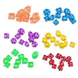 Yourandoll 60 Pcs Polyhedral Dice D10 Dice D10 D10 Sided Dice for Dungeons and Dragons, DND, TRPG, MTG Dice and More Table Games (A)