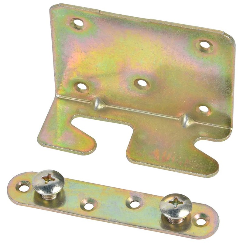WANLIAN Bed Rail Brackets, Bed Frame Hardware, Set of 4