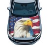 Yewatlles American Flag with Eagle Car Hood Cover Protector Waterproof