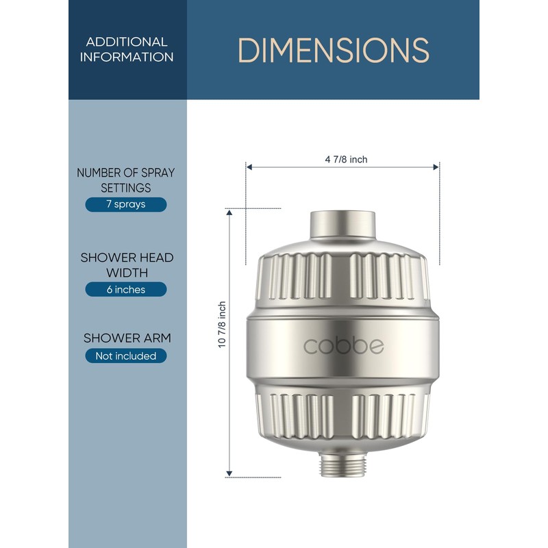 Cobbe HD HEAVY DUTY High Output Shower Filter – 99%