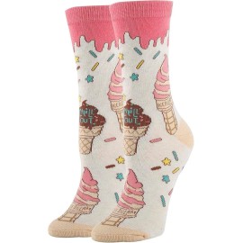 ooohyeah Womens Funny Saying Novelty Crew Socks, Silly Crazy Dress Socks