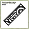 sourcing map 3pcs Multifunctional Geometric Rulers 15cm Metric and SAE
