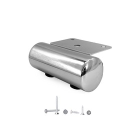 Gloss Chrome Furniture Legs 44mm Height Metal Legs Round Diameter 40mm Cabinet Feet Sofa Leg Bed Riser Screws Included (4)