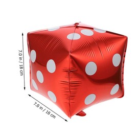 SAFIGLE 20pcs Dice Balloons Foil Cube Balloons for Theme Parties Game Activities and Fun Celebrations and