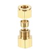 sourcing map Compression Tube Fitting G1/2 Female Thread x 12mm