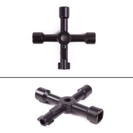 paymali Universal Key Square Triangular Control Cabinet Key Cross Key 4 Way Multifunctional Utilities Key