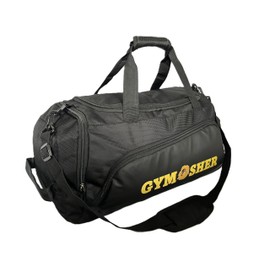 GYM SHER Gym & Sports Duffle Holdall Bag for Men with Shoe Compartment and Wet Pocket, Waterproof, Large Capacity 58cm x 26cm x 26cm, Ideal for Gym, Sports, Swimming, Leisure, and Travel Luggage
