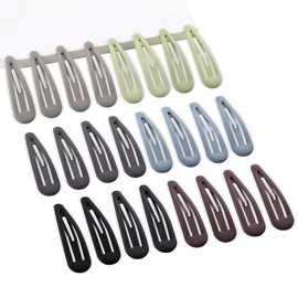 Cptots Medium Snap Hair Clips Metal No Slip Hair Barrettes for Women 2.36 Inch Hair Clips For Thin And Thick Hair,Dark Multiple Colors,24 PCS