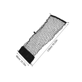 MAGICLULU Car Trunk Net Hook Automotive Cargo Nets Cargo Organizer for Suv Trunk Storage Organizer Automotive Mesh Pocket Black Alloy
