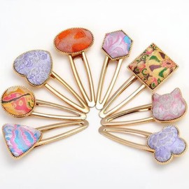 LELETEIL Song Brocade Hair Clip Set,Two Hair Pins are Available in Random Styles and Colors