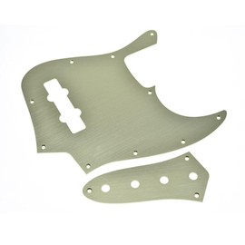 KAISH Aluminum Anodized 4 String Jazz J Bass Pickguard with Metal JB Control Plate and Screws for American/Mexican FD Jazz Bass Gold