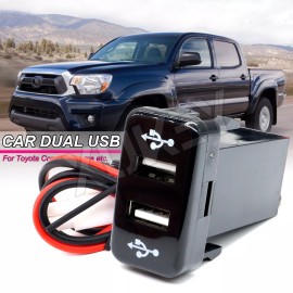 Xukey 3.1A 12V Car Charger Phone Charging Socket Adapter Dual USB 2 Port For Toyota