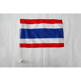 Thailand Car Flag 18'' x 12'' - Thai Car flags 30 x 45cm - Banner 18x12 INCHES PLASTIC STICK - AZ FLAG
