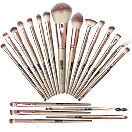 MAANGE-Brochas de Maquillaje 20 Piezas Set de Brochas para Maquillaje Profesionales Brochas Faciales Maquillaje(Champán)