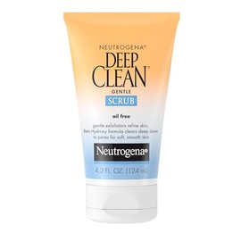 Neutrogena Deep Clean - Exfoliante facial diario suave, limpiador sin aceite, 4.2 onzas líquidas | Exfoliante facial diario sin aceite y limpiador