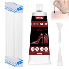 Heel Covers for High Heel Shoes, Black Heel Stoppers Glue, Non-Slip Anti-Noise Heel Covers, Silent Repair, Suitable for Any Type of High Heels(1.6 Oz)