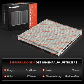 Frankberg 2x Cabin Air Filters with Activated carbon Compatible with 500 312 500 C 312 500/595/695 500C/595C/695C 169 KA RU8 Ypsilon 312 843 Replace# CUK2026