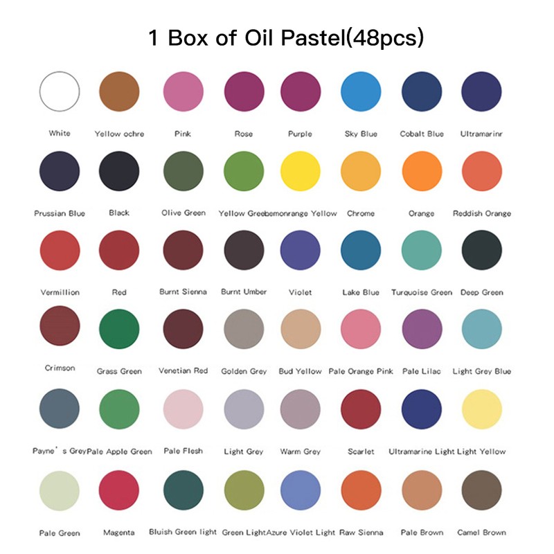 Oil Pastel 48 HeavyColor Crayon Set Washable Children Student Cartoon