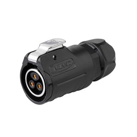CNLINKO LP20 Reverse Mount 3-Pin Waterproof Circular Electrical Connector, IP68 Female Plug Male Socket for Automotive Machinery and Outdoor Use Quick Connect Aviation Connector (Plastic Plug)