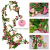 HONVONTU 2 Pack 13FT Pink Silk Flower Garland Artificial Sunflower