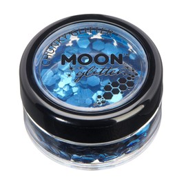 Moon Glitter Classic Coarse Glitter - 100% Cosmetic Glitter for Face, Body, Nails, Hair and Lips - 3 g - Blue