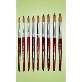 Sophia kolinsky Acrylic Nail Brush Pure Kolinsky Hair Round Shape Redwood Handle Size #6 to #22 Pick Your Size (Size #20)