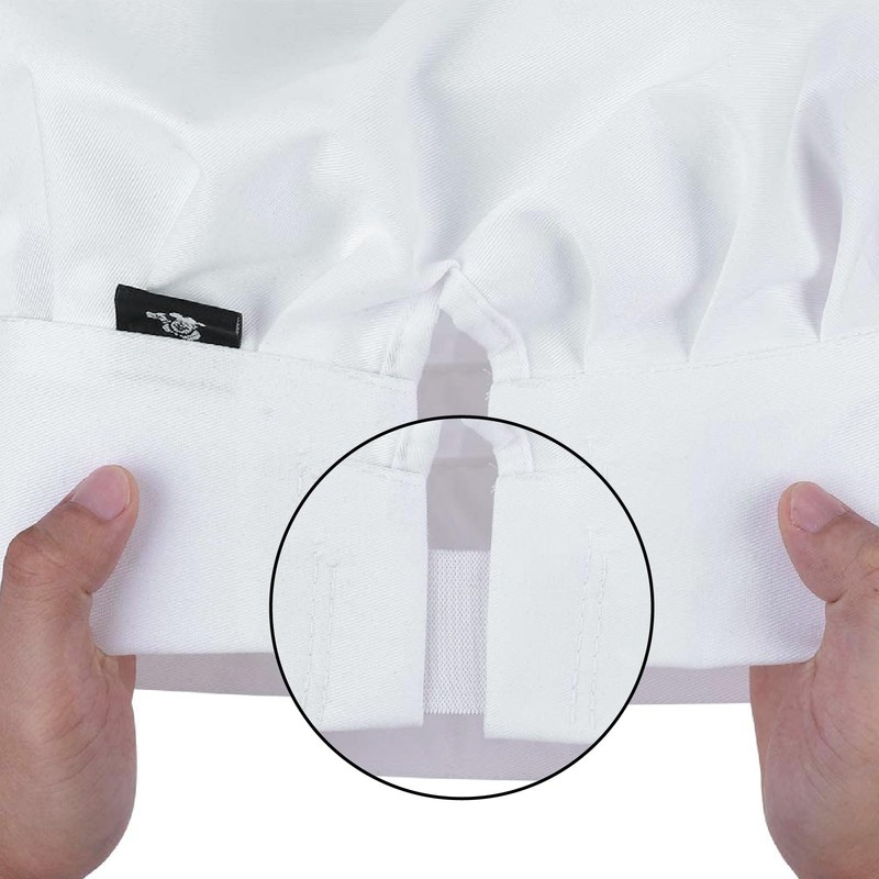 CREATCABIN Dad Chef Hat White Cooking Hat Cotton Adjustable Reusable