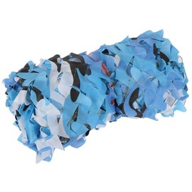 Sunris Outdoor Hunting Military Camouflage Net Woodland Army Camo Netting Camping Sun Shelter Tent Shadow, blue, 2x3m