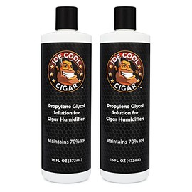 Joe Cool Cigar Propylene Glycol Humidor Solution for Cigar Humidifiers (16 oz Bottles) - 2 Pack