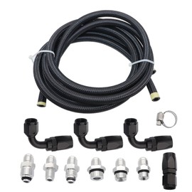 NLQR Universal Power Steering Pump Hose Kit, Fit For LS Swap LS1 LS3, Replace 551082, LS Swap Pressure Return Line Swap