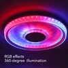 KZU Ceiling Light, 19" LED RGB Light with Bluetooth Speaker,