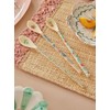 Rice Latte Melamine Spoon Flower Print Set of 6