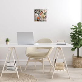 Stupell Industries Grey Mixed Florals Wall Plaque Art Design by Lazar Studio