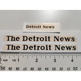 Tiny Tonka Truck Detroit News Decals For Tiny Tonka Van, Replacement Stickers.