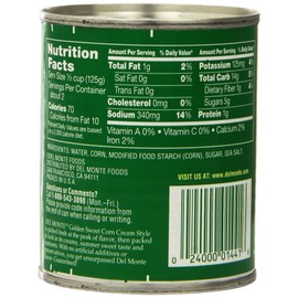 Del Monte Cream Style Corn, 8.25 Ounce (Pack of 12), Yellow