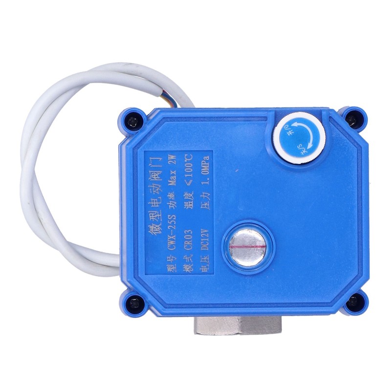 Motorized Ball Valve Stainless Steel Straight Through Mini Hydraulic Fitting