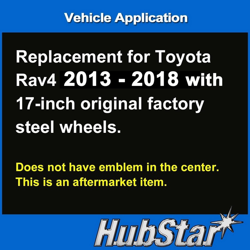 HubStar Hubcap Replacement for Toyota Rav4 2013-2018, 17-inch Wheel Cover,