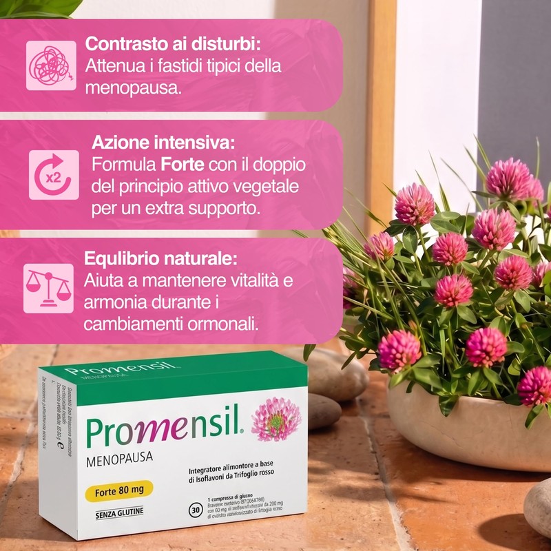 NAMED Promensil Forte Integratori Menopausa Naturali | Isoflavoni da Trifoglio