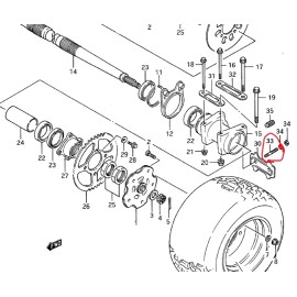 CPJ SUZUKI LT250R LT250 LT500R LT500 QUAD RACER, QUADZILLA SWINGARM CHAIN ADJUSTING BOLT